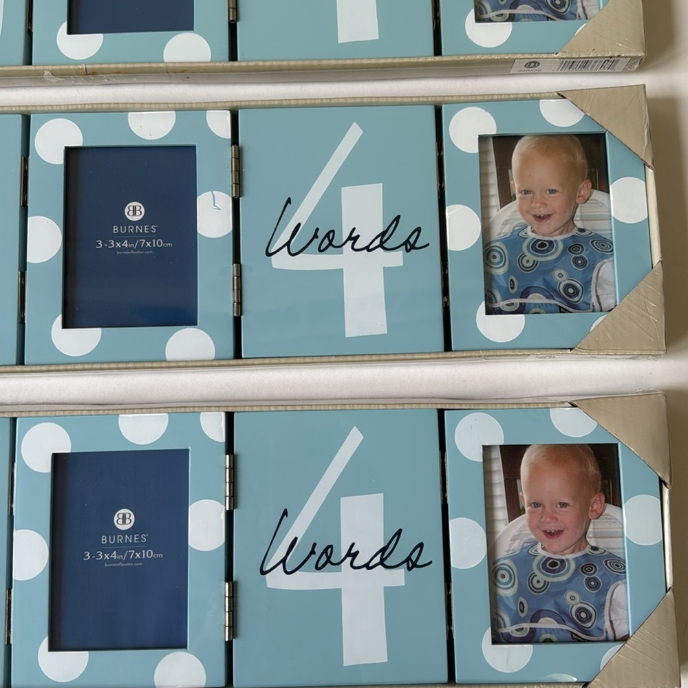 NEW Three sets of “ 2 Cute 4 Words” picture frames. - Picture 3 of 4
